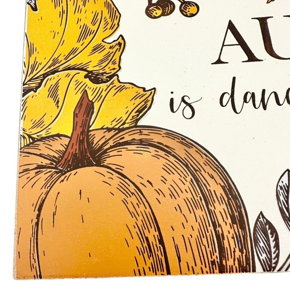 Primitives by Kathy Box Sign 12 x 6 x 2 inch Autumn is Dancing in the Breeze NWT - Picture 3 of 8